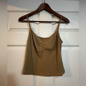 American Eagle Outfitters Tan Ribbed Camisole